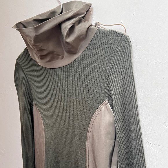 Stunning Designer Dress by Sun Light Paris - Olive Green, Long, Size M - Picture 5 of 8